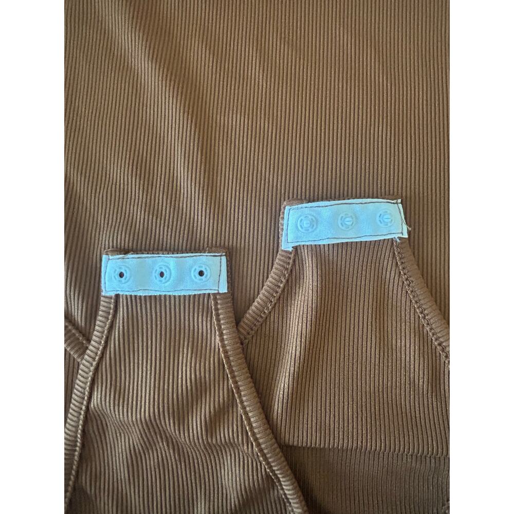 SHEIN Curve Solid Brown Sleeveless Snap Close Crew Neck Bodysuit Size 3XL - Picture 8 of 10